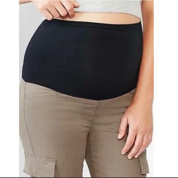 NWT GAP Maternity Pants Skinny Fit Lightweight Khakis Cargo Ankle Length - Picture 3 of 3